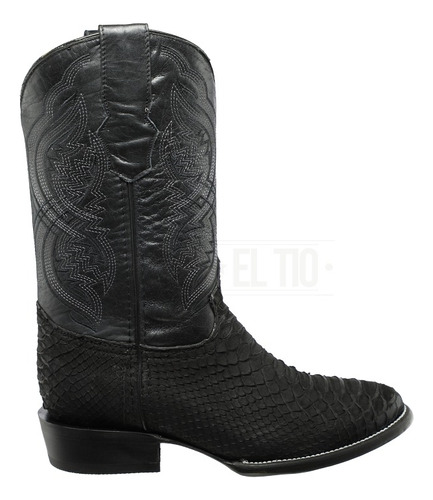 Botas Vaqueras Piel Original Piton Mate Oval Botas El Tio