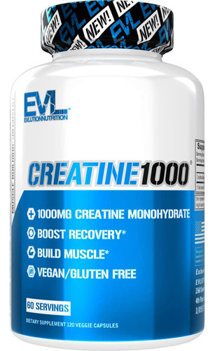 Evlution Cápsulas De Monohidrato De Creatina Pura 1000 Mg N