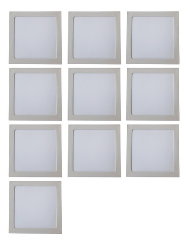 Painel Plafon Led 12w Quadrado Embutir 6000k Bivolt Moderno Cor Branco frio 110V/220V