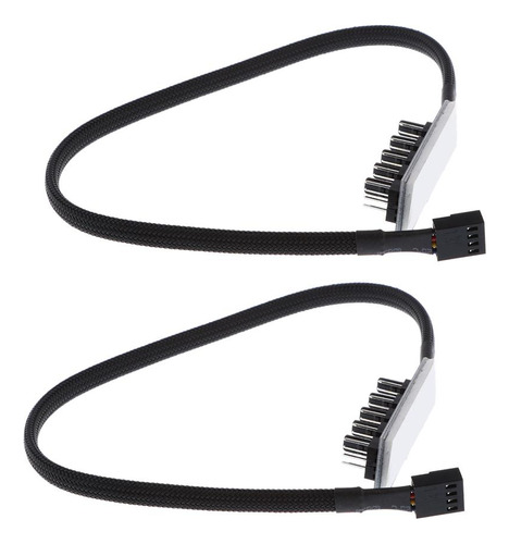 2 Piezas Pines Pwm Cpu Cable Adaptador Divisor De Ventilador