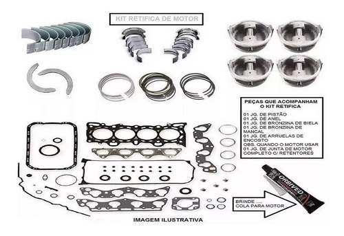 Imagem 1 de 6 de Kit Retifica Do Motor Nissan Nissan Frontier 2.5 8v 01/ Td25