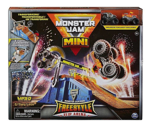 Monster Jam Flip Arena Mini Max-d E El Toro Loco Sunny 3090