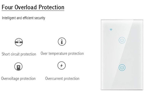 Imagen 8 de 8 de Apagador Inteligente Wifi Touch Doble 2 Botones Interruptor
