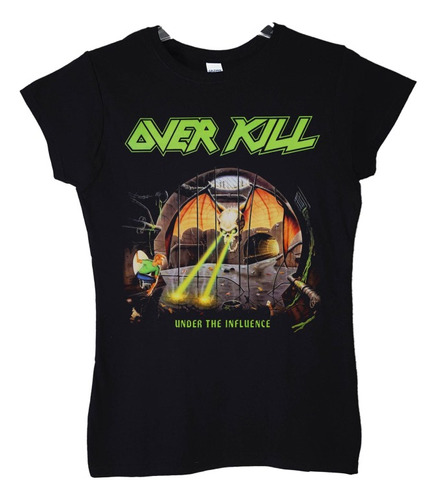 Polera Mujer Overkill Under The Influence Metal Abominatron