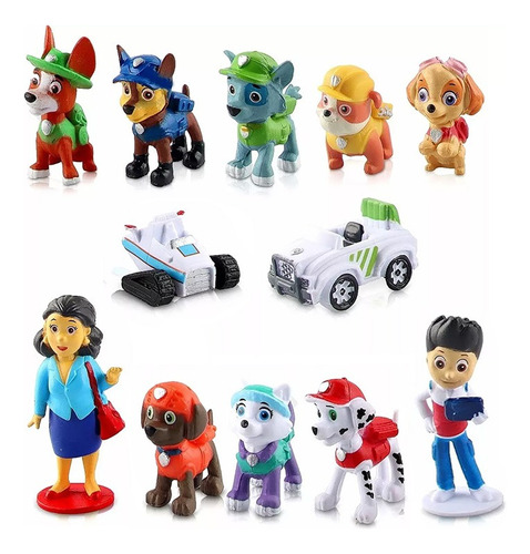 Juego De Paw Patrol Para Niños Decoración De Tarta 12 Piezas