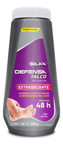 Talco Silka Medic Defensa Extra Secante Para Pies Secos 150g