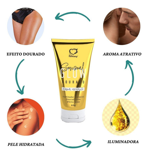 Iluminador Corporal Efeito Dourado Sexy Fantasy 60g