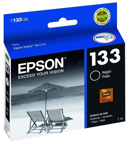 Cartucho Epson 133 Negro Original Tx 235w 420w 430w