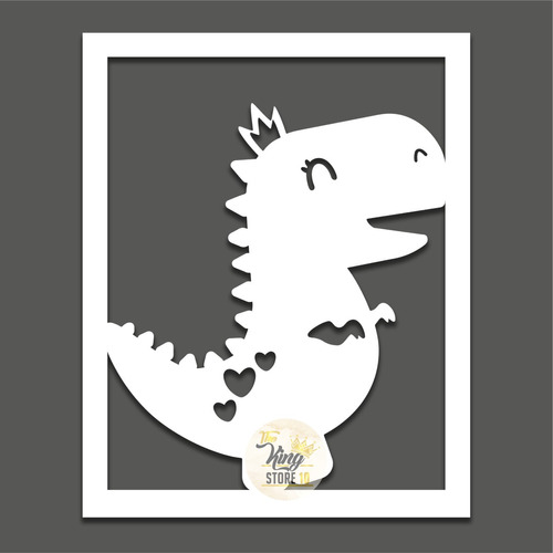 Cuadro Infantil Decorativo Dinosaurio Mdf The King Store 10