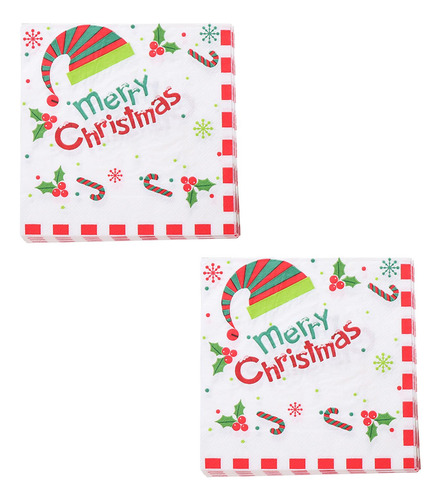 Servilletas De Cóctel, Servilletas Navideñas, Servilletas
