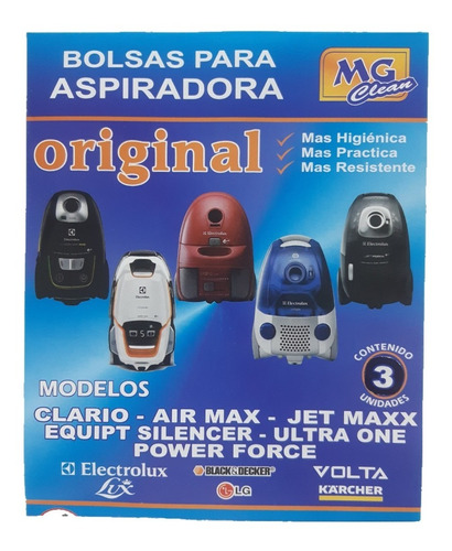 Bolsas Para Aspiradora Electrolux Eqp20 Eqp10 X 3 Und.