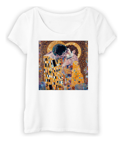 Remera Mujer Klimt Reversion Del Cuadro Orgullo Gay