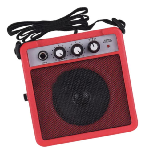 Mini Amplificador De Guitarra De 5 W Para Práctica Rojo