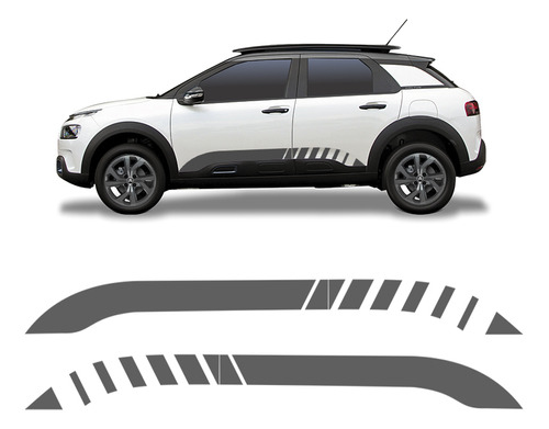 Faixa Citroen C4 Cactus 2019/2022 Adesivo Grafite - Genérico