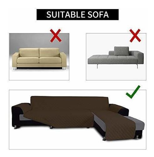 Funda Para Sofa Easy-going En Forma De L Color Cafe Suave