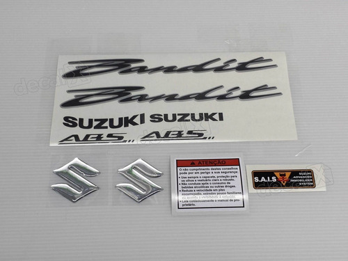 Kit Jogo Emblema Adesivo Suzuki Bandit 600n 2010 N1205