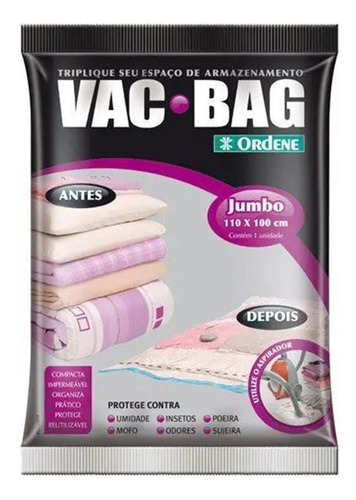 Saco A Vácuo Protetor E Organizador- Vac Bag 110 X100 Ordene