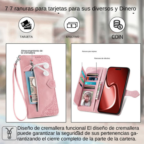 Funda De Piel Tipo Cartera Para Moto G05, G15, G35, G55, G75, G82, G04, G24, G34, G54, G84, G73, G62, Con Ranura Para Tarjetas