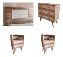 Comprar Juego Dormitorio Respaldo 2mtrs+2 Mesas Luz+ Cómoda 