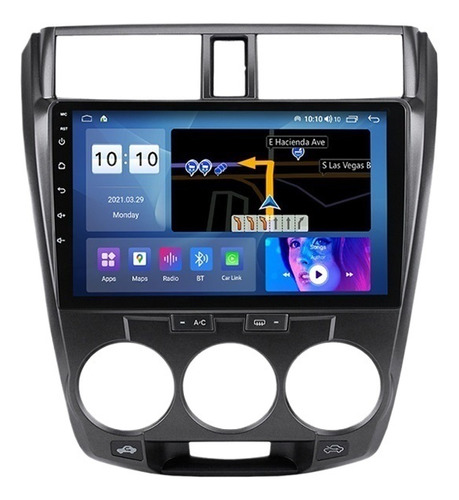 Estéreo 2+32g Para Honda City 2008-2013 Cámara Gps Carplay