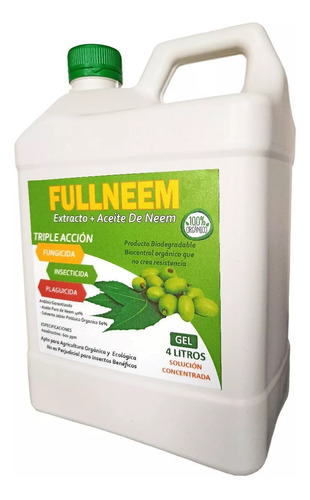 Extracto Neem Orgánico  4 L - L a $37498