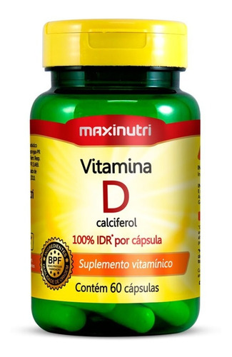 Vitamina D 60 Cápsulas Maxinutri - Calciferol