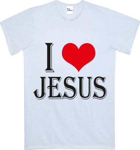Imagem 1 de 4 de Camiseta Ou Baby Look I Love Jesus