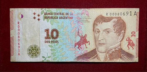 Billete 10 Pesos Reposicion Argentina