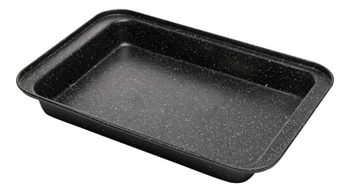 Assadeira Antiaderente Lyor De Aço Preta 37cm X 25cm X 5cm