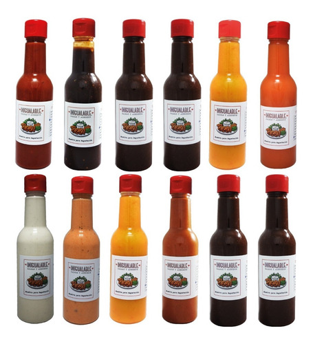 Salsas Alitas Inigualable 12 Sabores Muestras Mango Habanero | Envío gratis