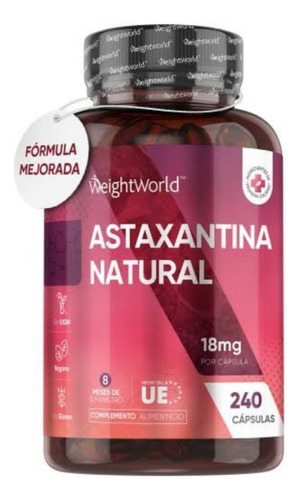 Astaxantina 18mg -astaxanthin/ 180 Comprimidos  Europa
