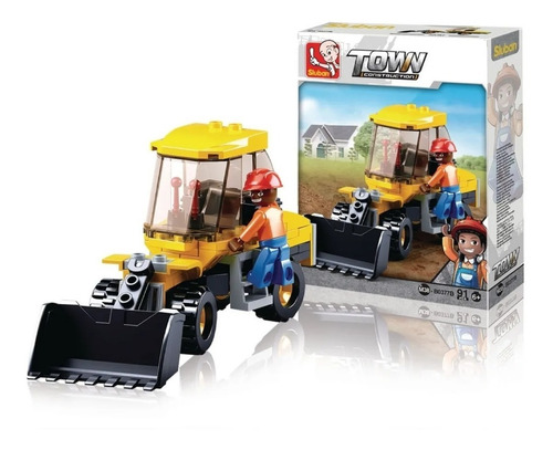 Imagen 3 de 6 de Ladrillos Construcción Vehículo Sluban Town Tractor La Plata