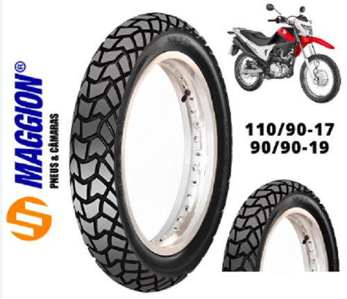 Par Pneu Bros Crosser 90/90-19 E 110/90-17 Maggion Viper