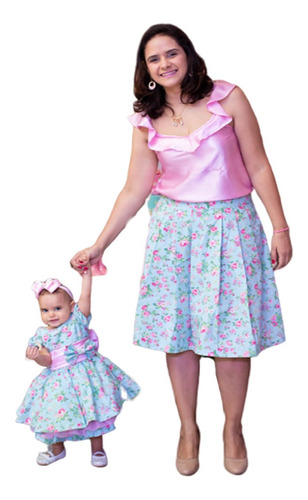 Roupas Mãe E Filha Jardim Encantado