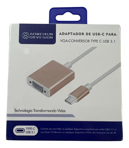 Convertidor Adaptador Cable De Usb-c A Vga