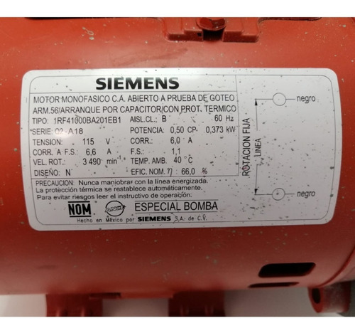Imagen 3 de 6 de Electrobomba Sp50n-2 1/2 Hp 1 X 3/4 Bonasa