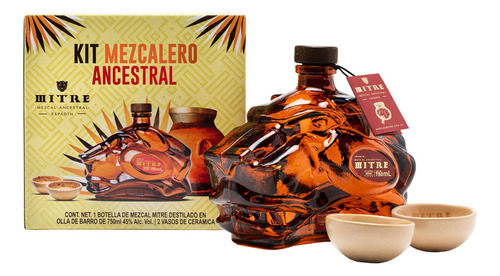 Kit Mezcalero Ancestral | Mitre Ancestral + 2 Vasos Cerámica