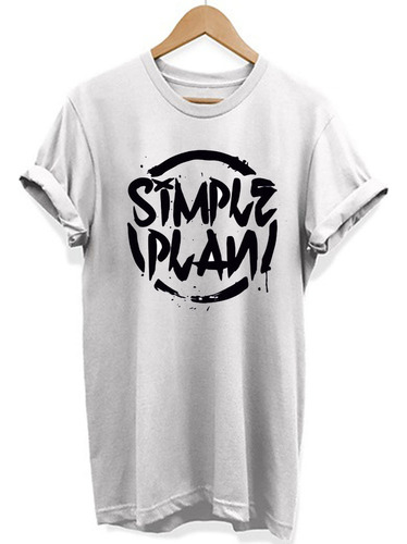 Camiseta Baby Look Simple Plan Camisa Feminina 100% Algodão