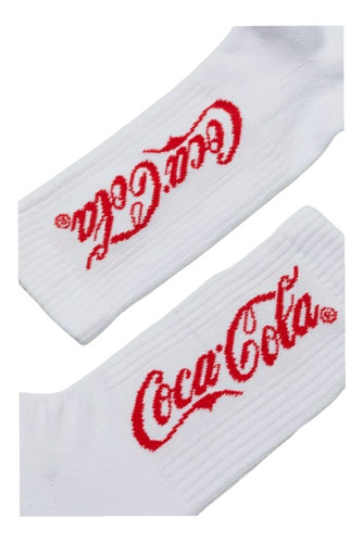 Imagen 1 de 2 de Calcetines Coca-cola Vintage Blancos