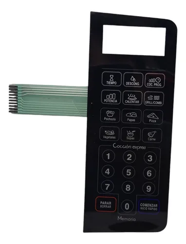 Teclado Microondas Bgh Modelo B228d, B228db, B228dbe
