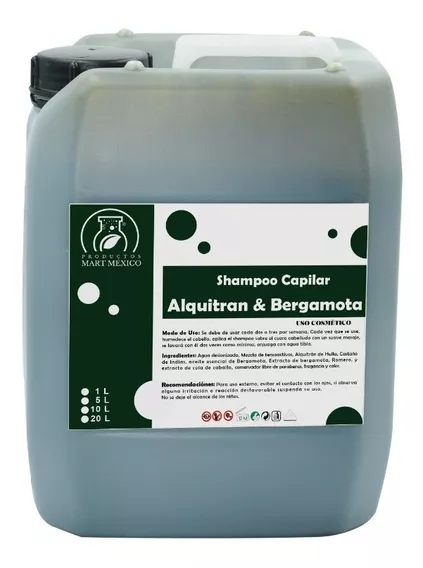 Shampoo Alquitrán De Hulla Y Bergamota (5 Litros)