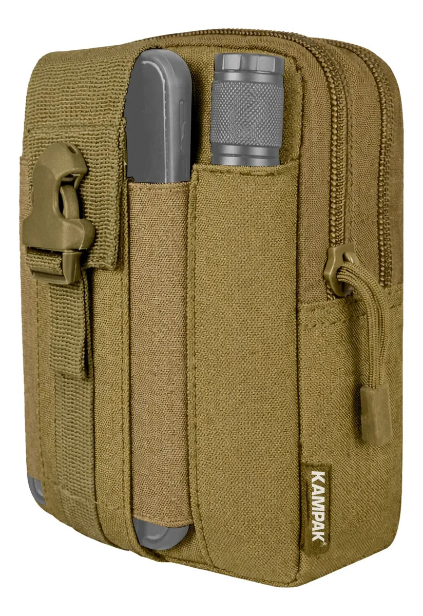 Pouch Táctico Kampak Bolsa Táctica Multiusos Sistema Molle Color Caqui