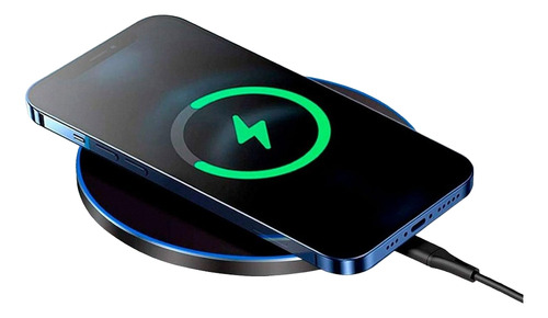 Cargador Inalámbrico Carga Rapida Para iPhone Samsung Netmak Color Negro