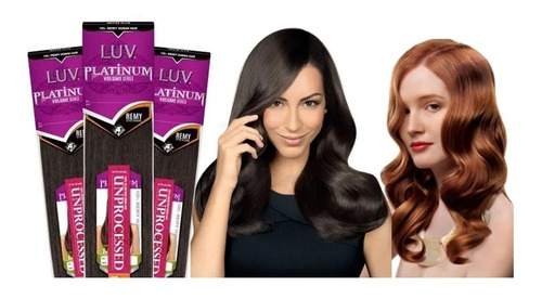 Luv Platinum Extensiones Cabello 100% Natural 22pLG Premium