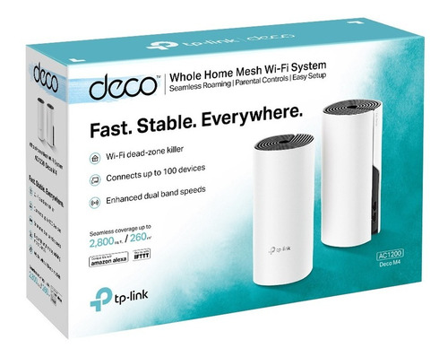 Deco M4 (2 Pack) Sistema Wi-fi Mesh Para Toda La Casa Ac1200