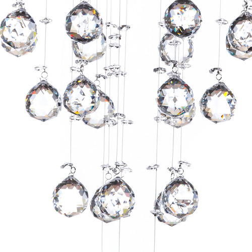Candil Colgante Gamalux Williams Krystal Uvas De 3 Luces