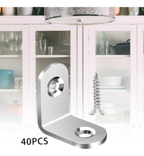 * 40x Soporte En L Soporte De Esquina En 20 Mm X 20 Mm X 16