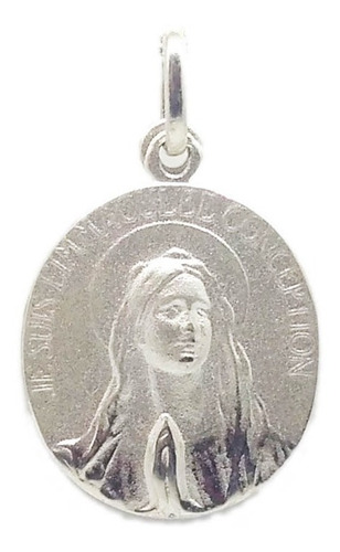 Medalla Inmaculada Concepción - Plata 925 - Grabado - 20mm