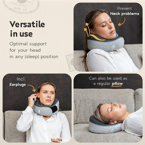 Almohada De Cuello Airplane - Soporte 360° Memoria - Viaje R