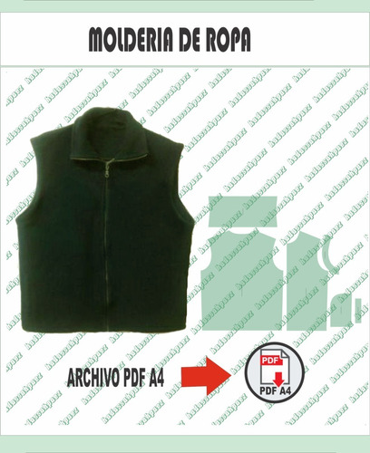 Molderia Textil Imprimible En Pdf Chaleco Polar Hombre 